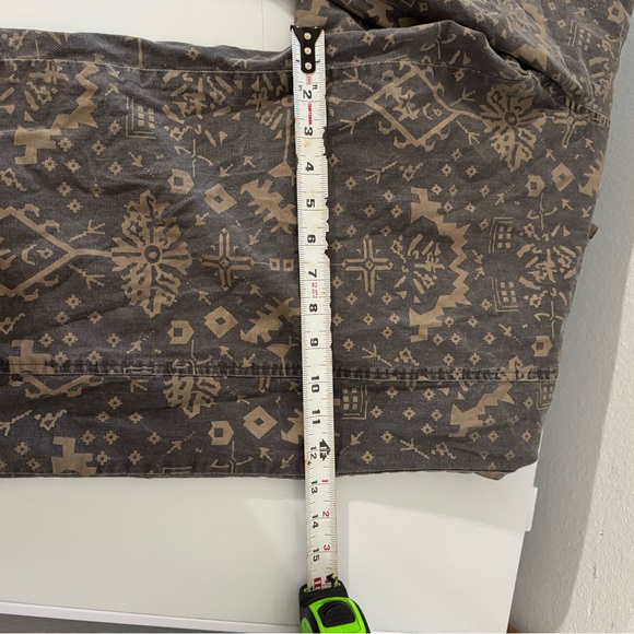 Easel Patterned Overalls in Gray and Cream Medium - Picture 7 of 7